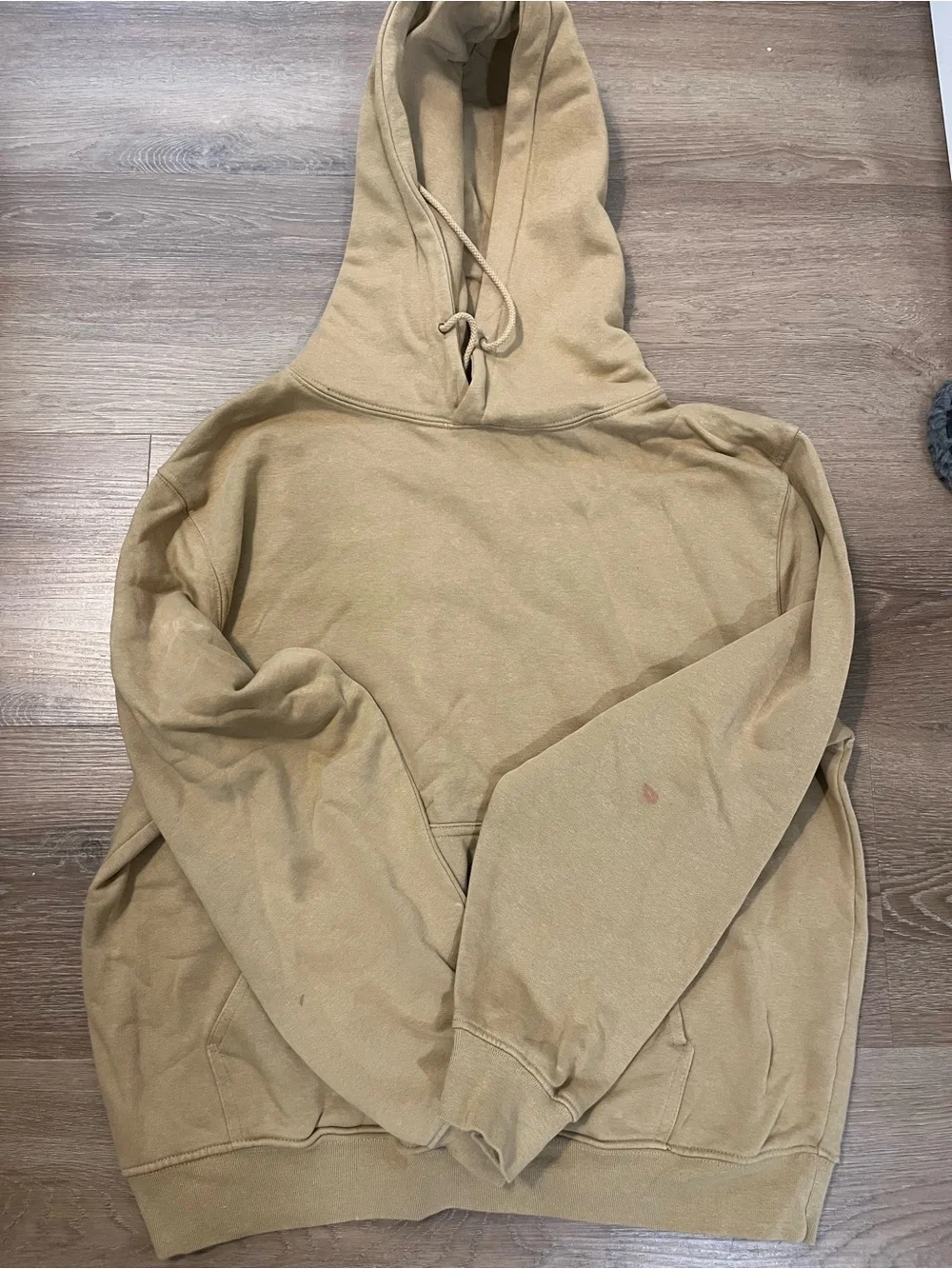 Olive Green & Tan Hooded Pullover Sweatshirt 2 piece